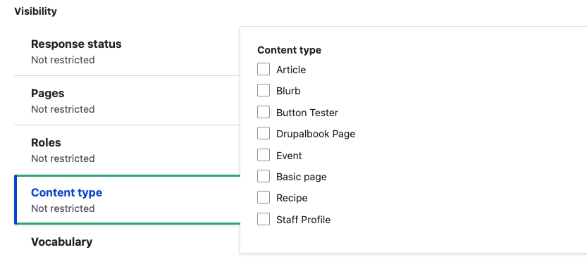 Block Content Types