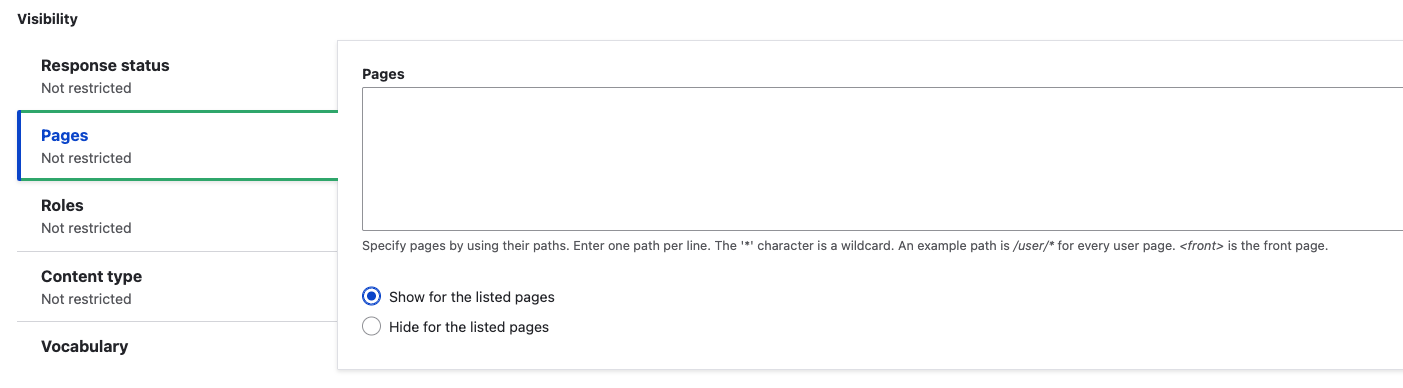 Block Pages