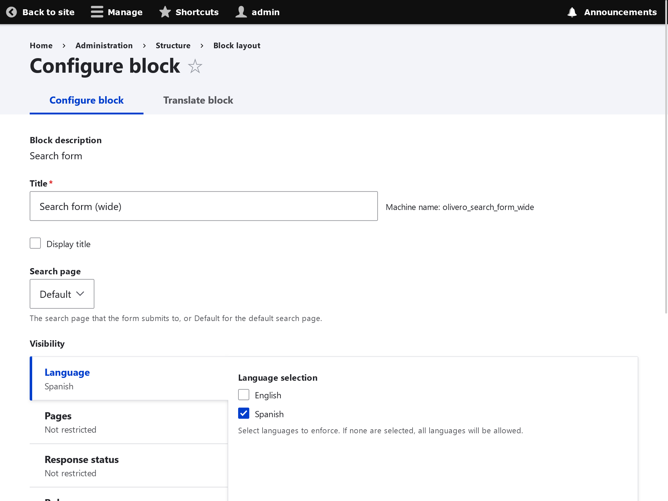 Block language Blocks