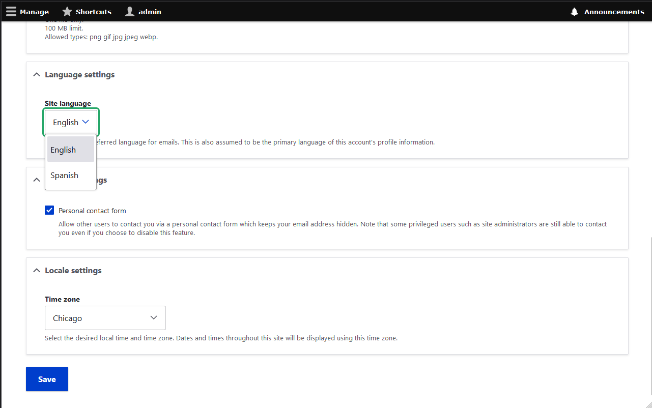 User language Blocks