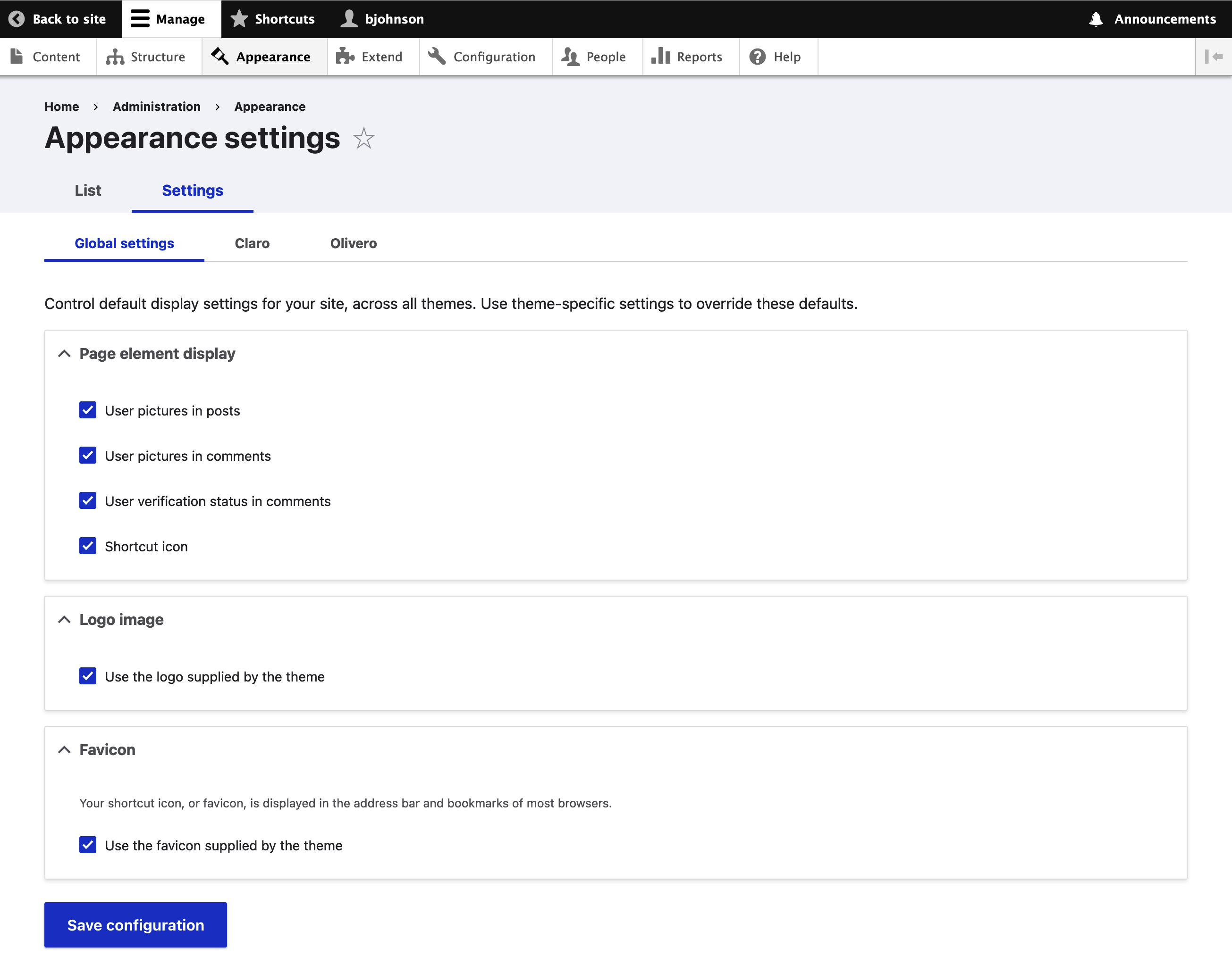 Theme Settings