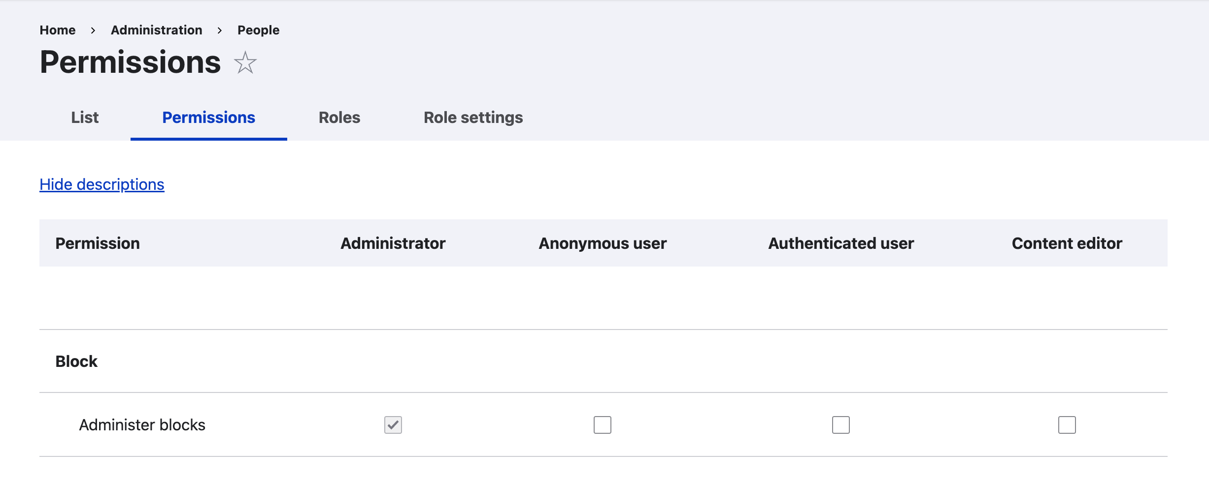 User Permissions